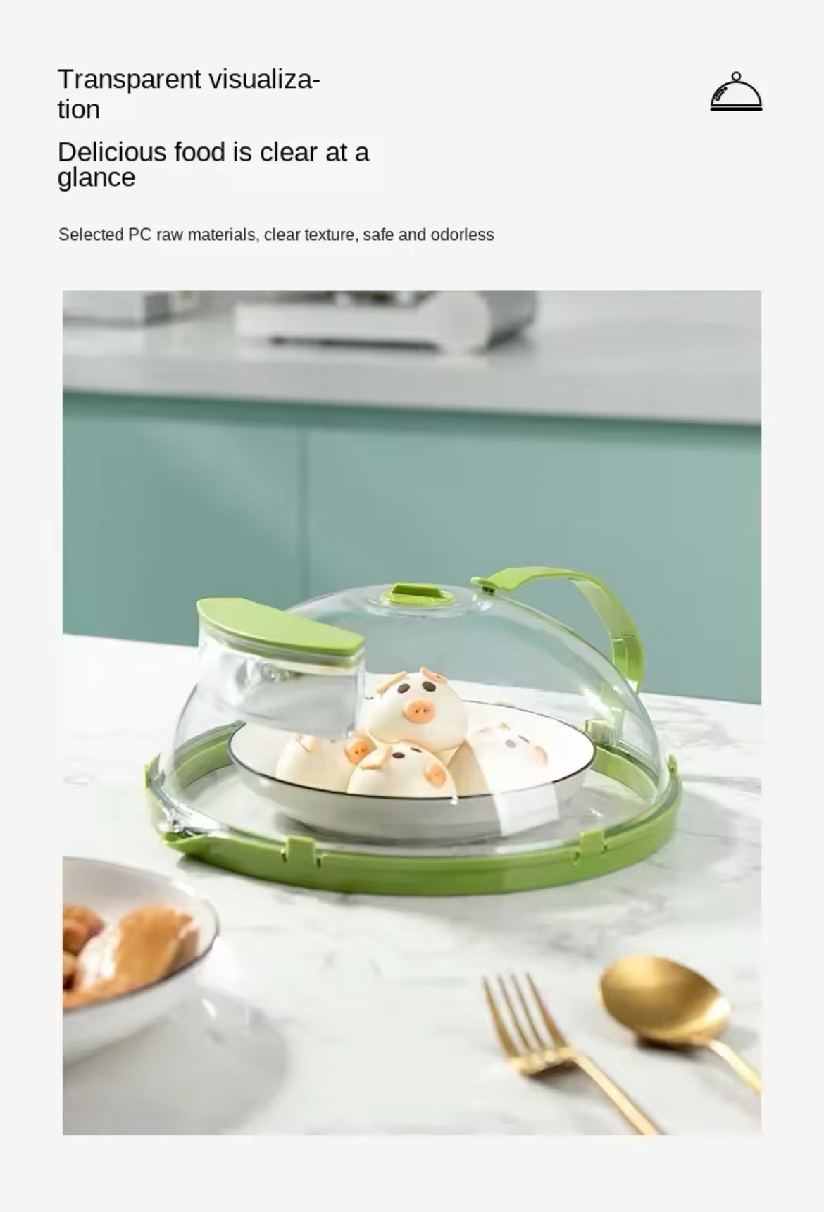 Microwave Splash Heating Cover with Water Steamer