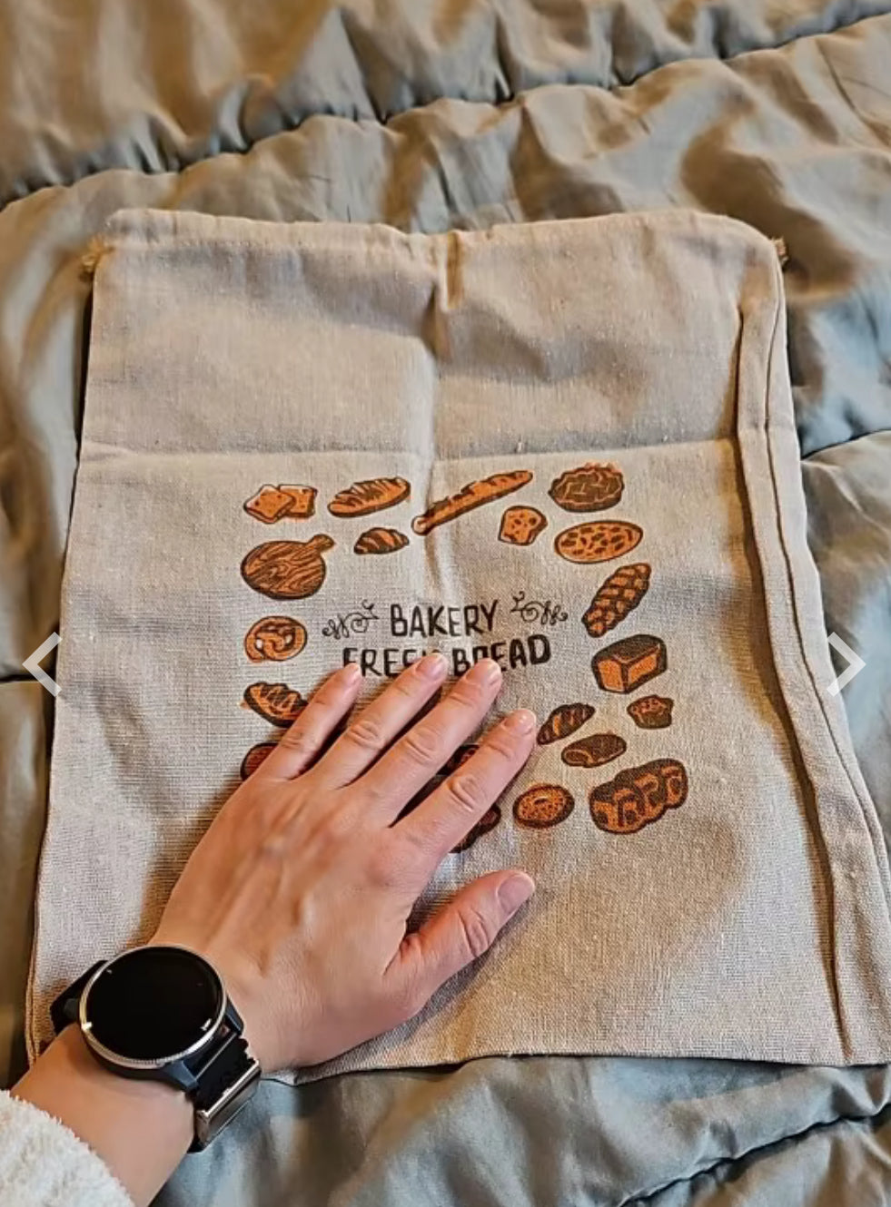 100% Linen Washable Bread Bags