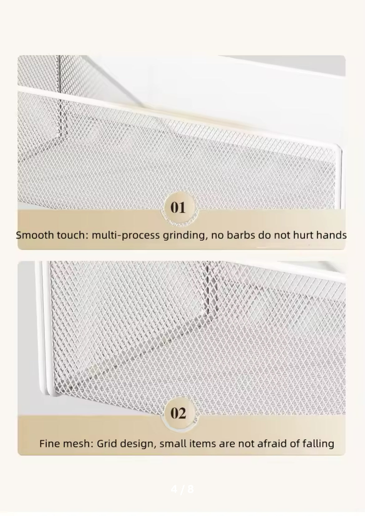 Magnetic Metal Basket, Spacing Saving Storage