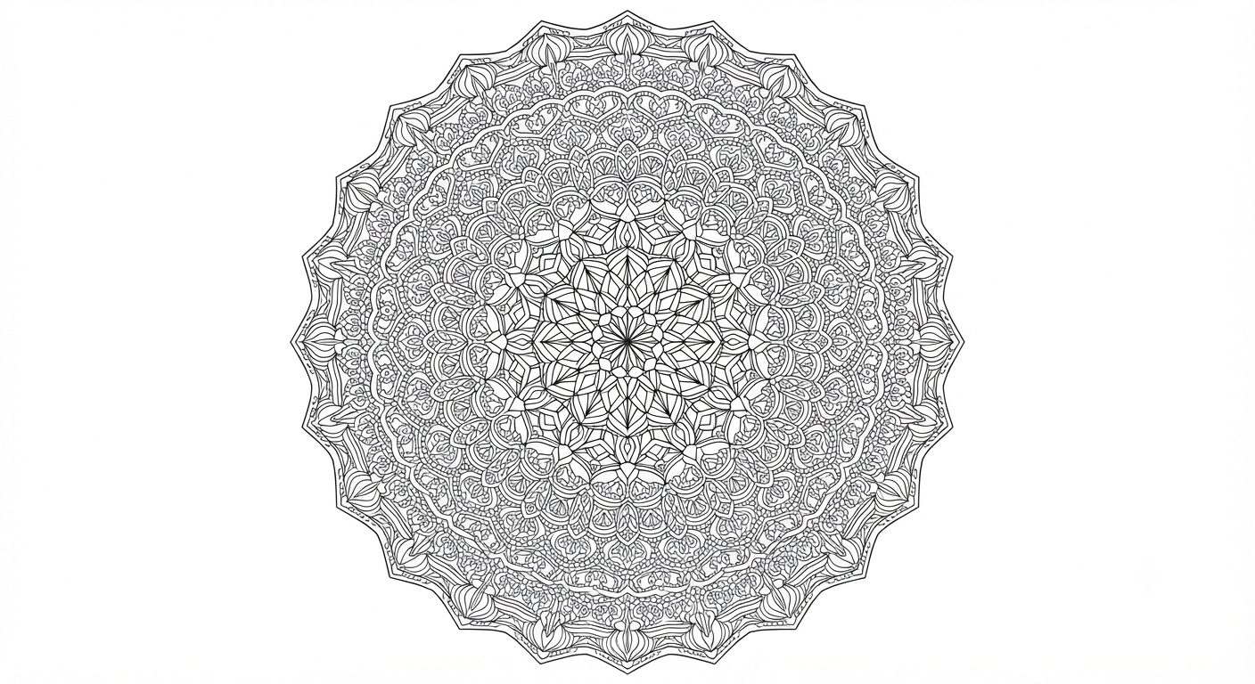 Intricate Floral Mandala & Sacred Geometry