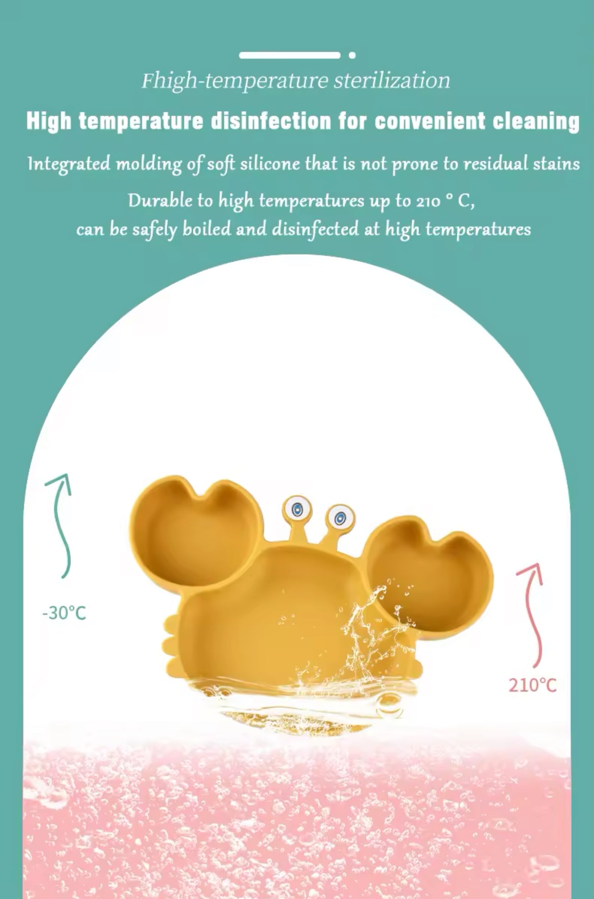 Baby/Toddler BPA Free Silicone Suction Plate with Fork & Spoon