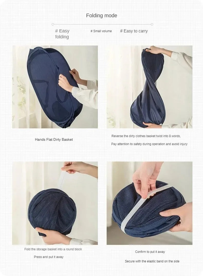Foldable, Portable, and Multi-Purpose Mesh Laundry Basket