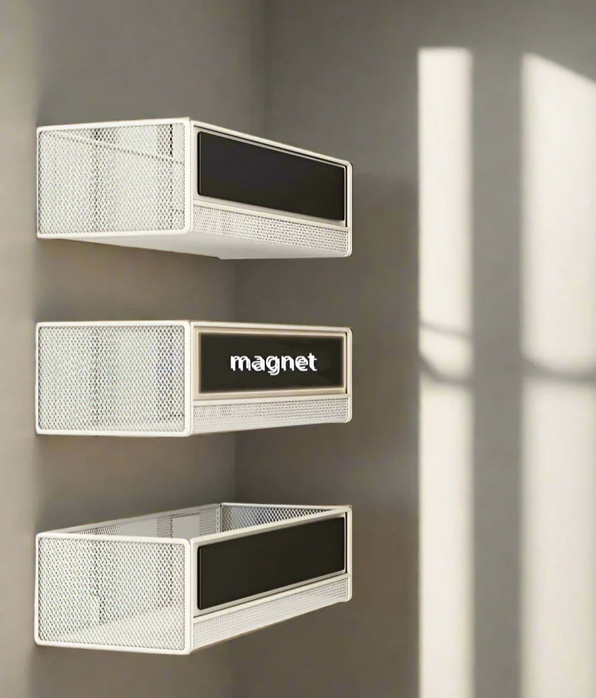 Magnetic Metal Basket, Spacing Saving Storage