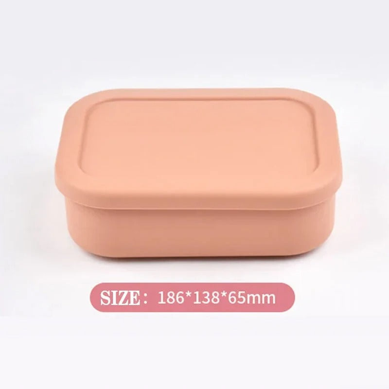 BPA Free Silicone Bento Lunch Box, 3 Compartments