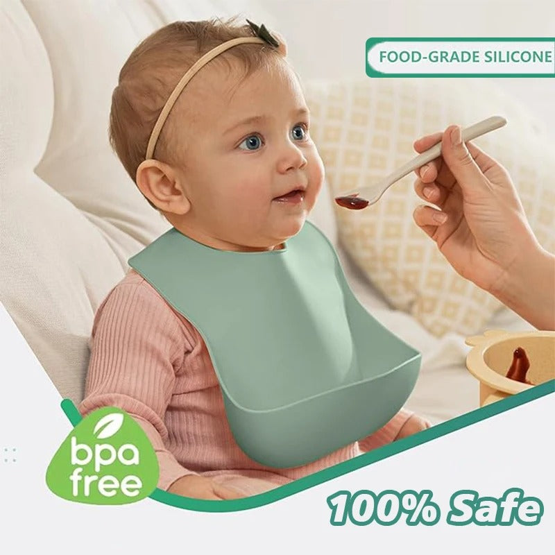 Baby/Toddler BPA Free Silicone Adjustable Bibs
