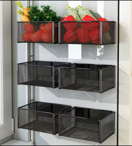 Magnetic Metal Basket, Spacing Saving Storage