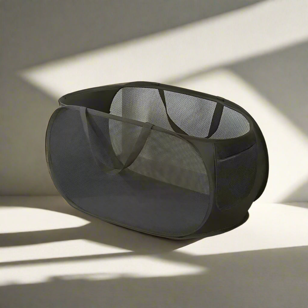Foldable, Portable, and Multi-Purpose Mesh Laundry Basket