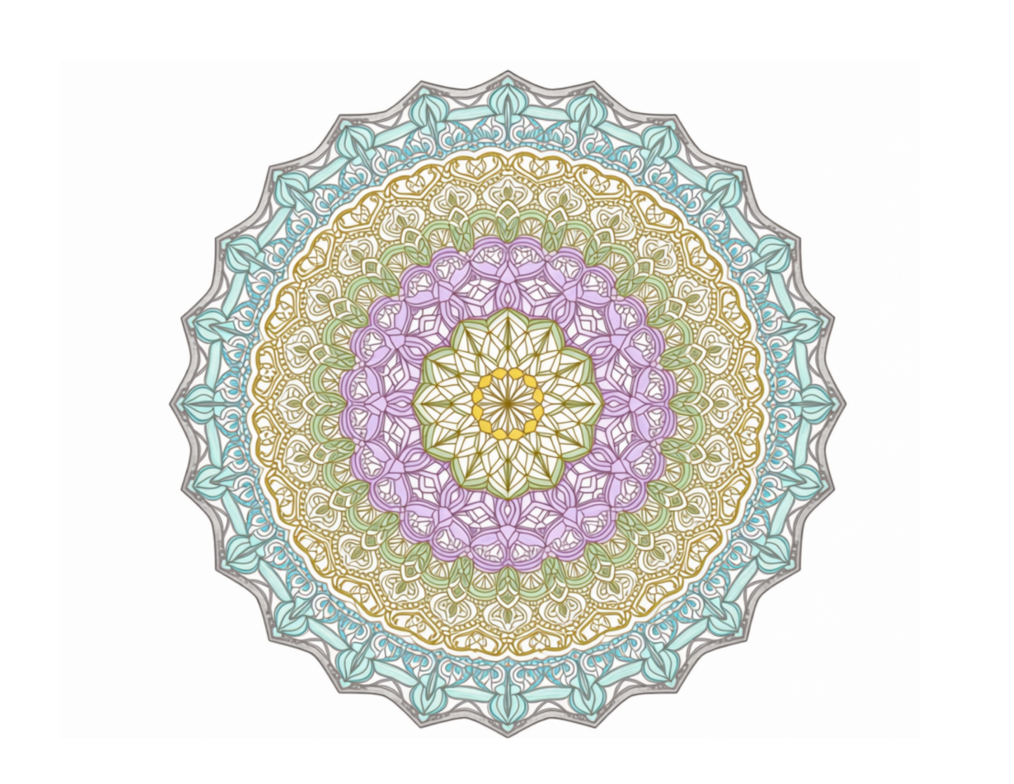 Intricate Floral Mandala & Sacred Geometry