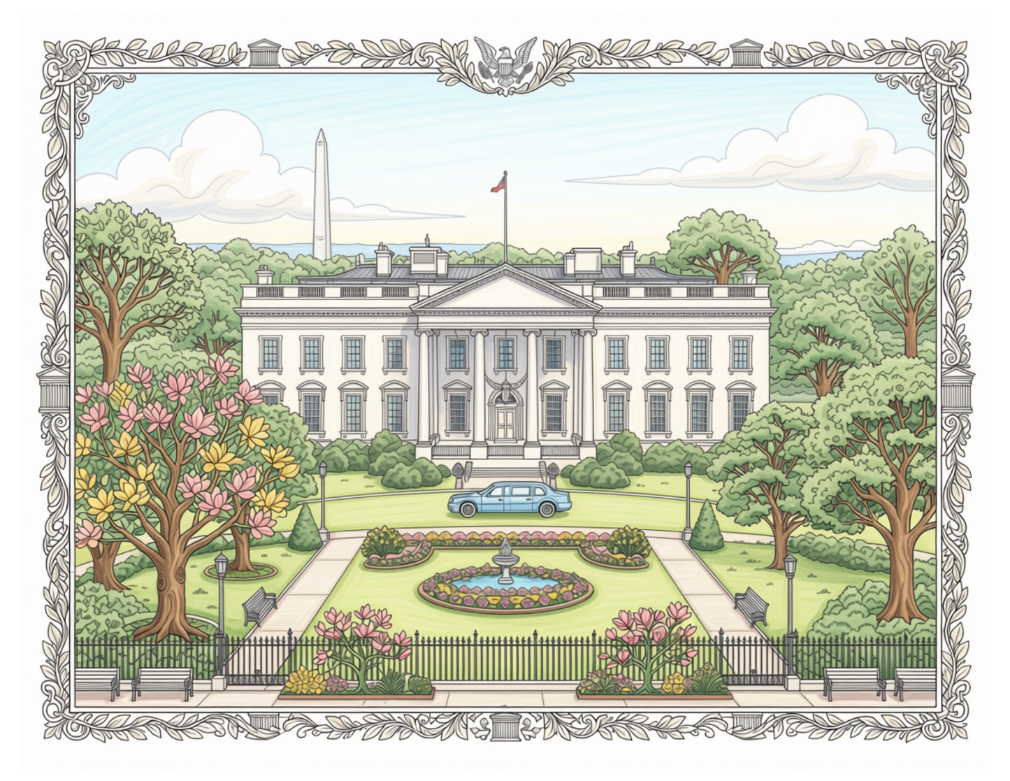 Buckingham Palace & The White House Landmark Collection