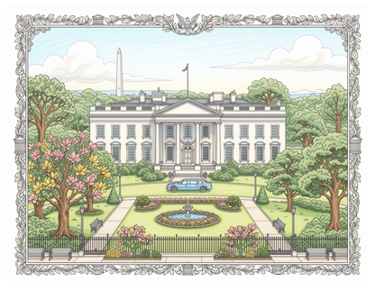 Buckingham Palace & The White House Landmark Collection