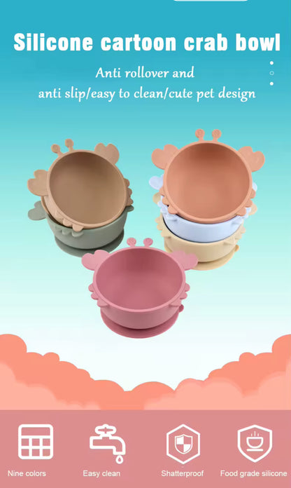 Baby/Toddler BPA Free Silicone Bowl with Suction Base