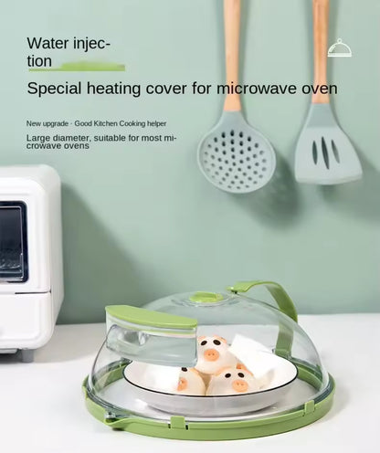 Microwave Splash Heating Cover with Water Steamer