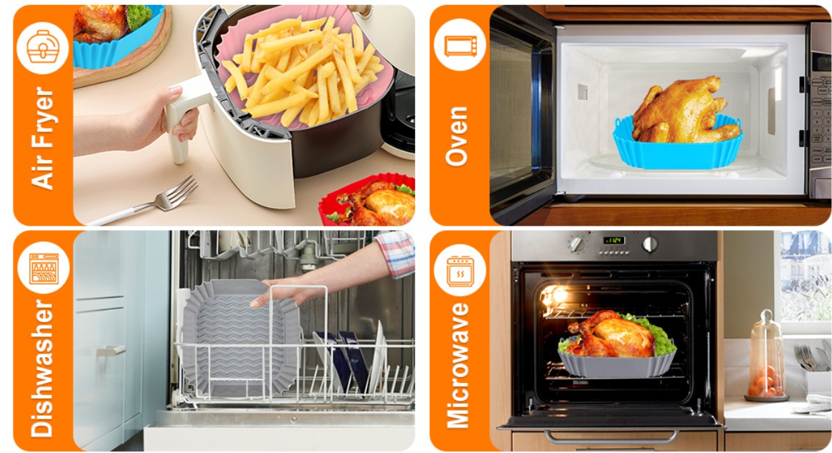 Silicone Air Fryer Circle Liners