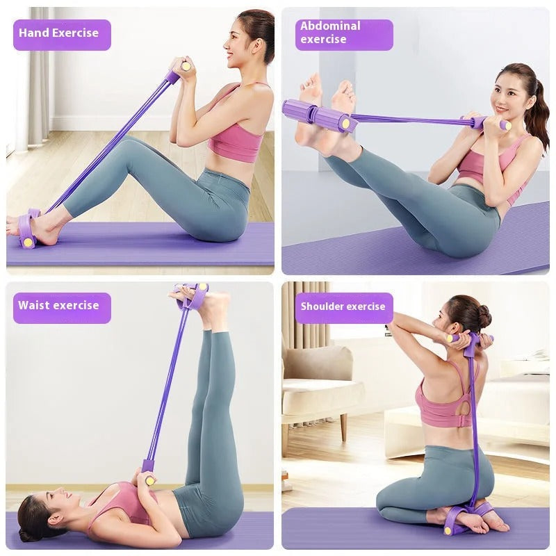 6-Tube Tension Ropes for Stretching Training