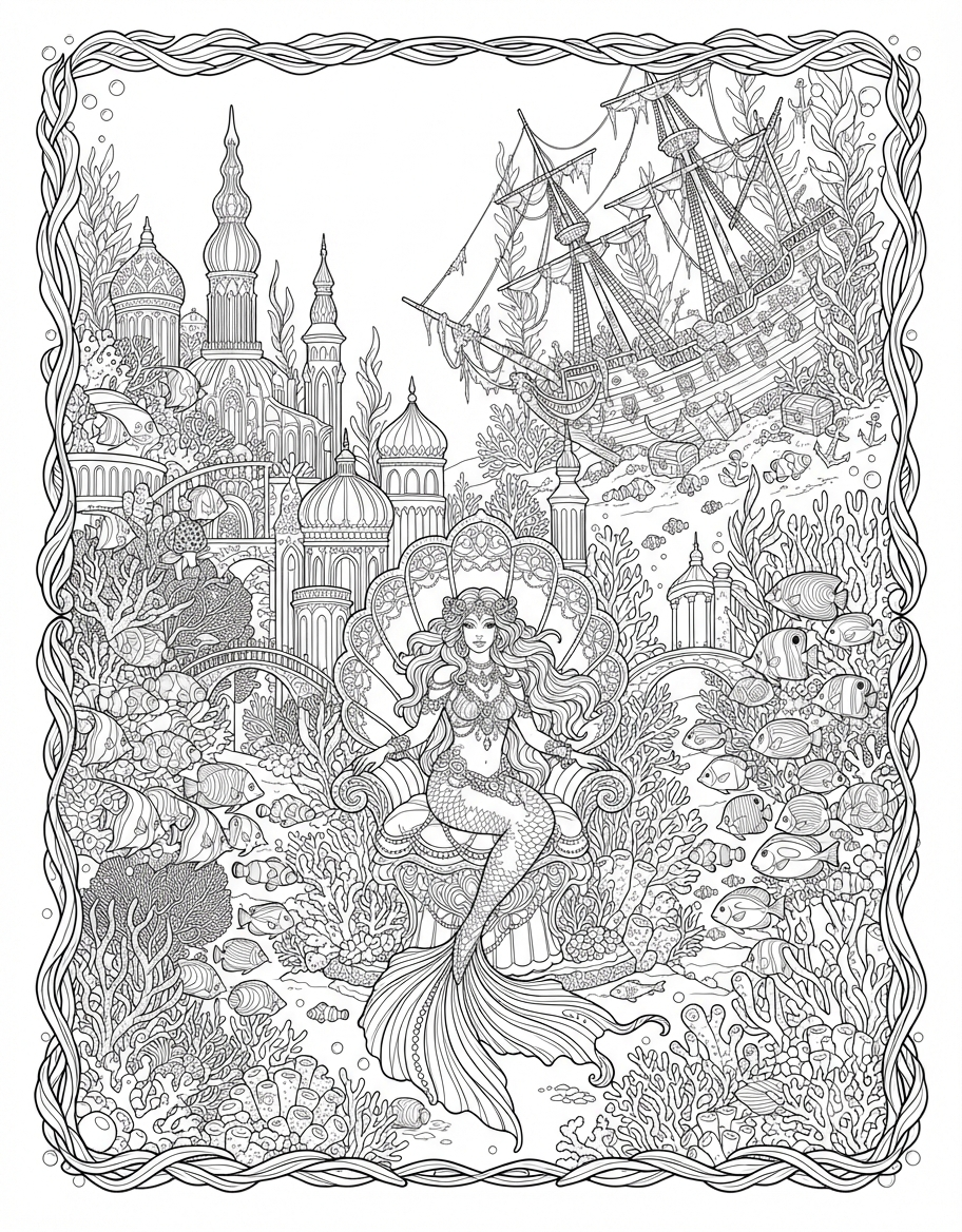 Enchanted Mermaid Kingdom & Sunken Shipwreck