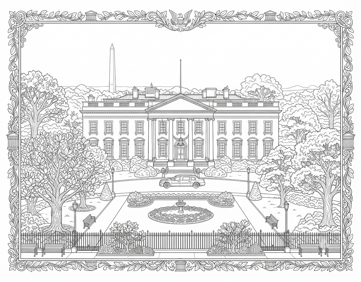 Buckingham Palace & The White House Landmark Collection