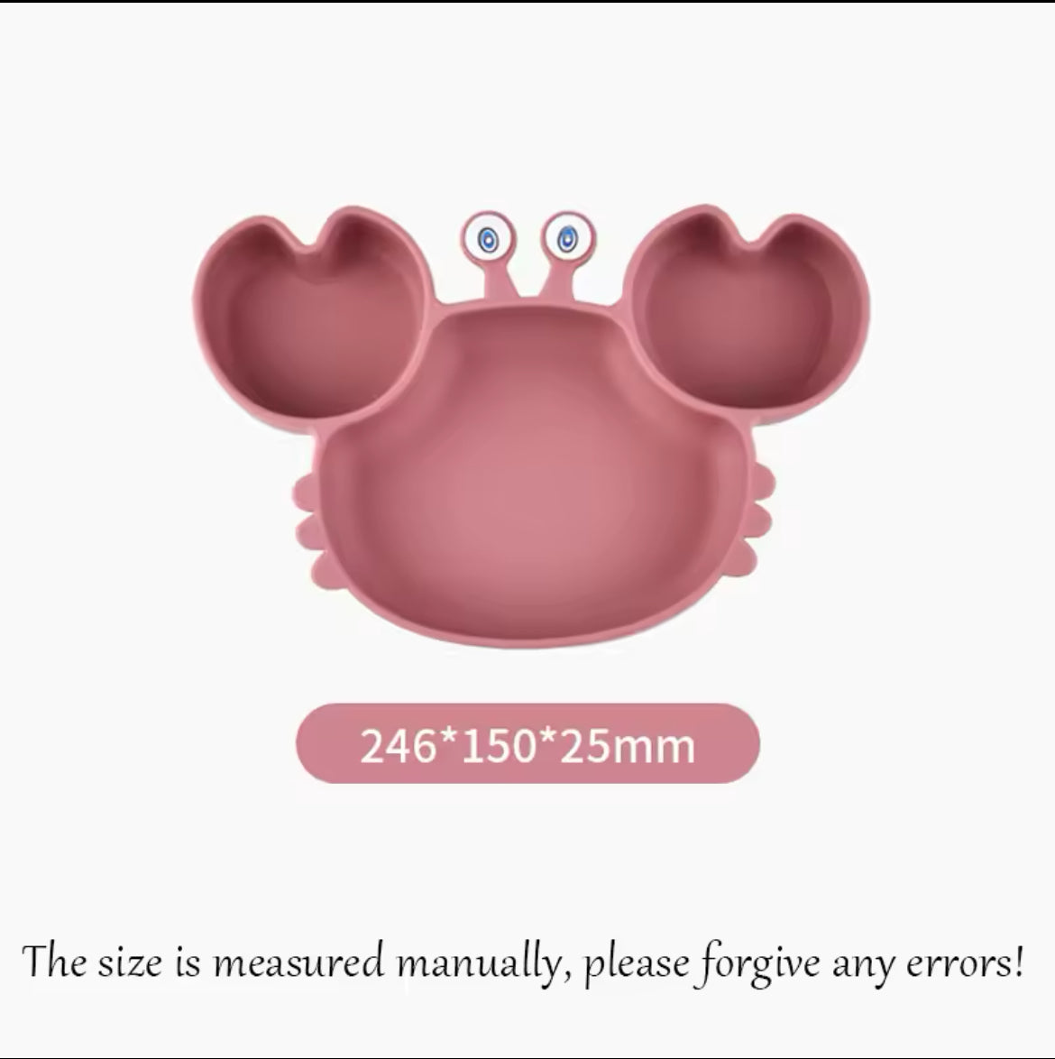 Baby/Toddler BPA Free Silicone Suction Plate with Fork & Spoon