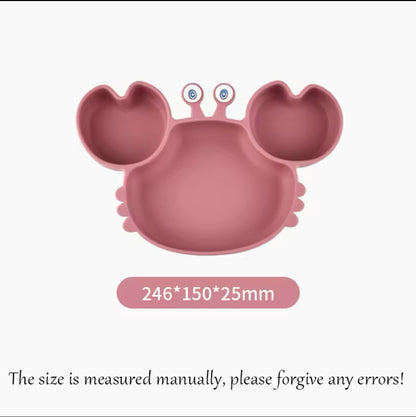 Baby/Toddler BPA Free Silicone Suction Plate with Fork & Spoon