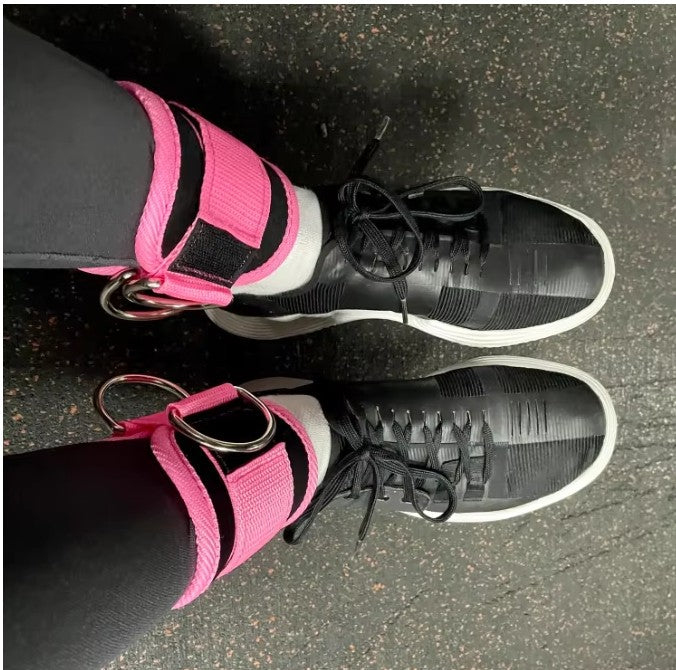 Double D-Ring Ankle Straps for Cable Machines