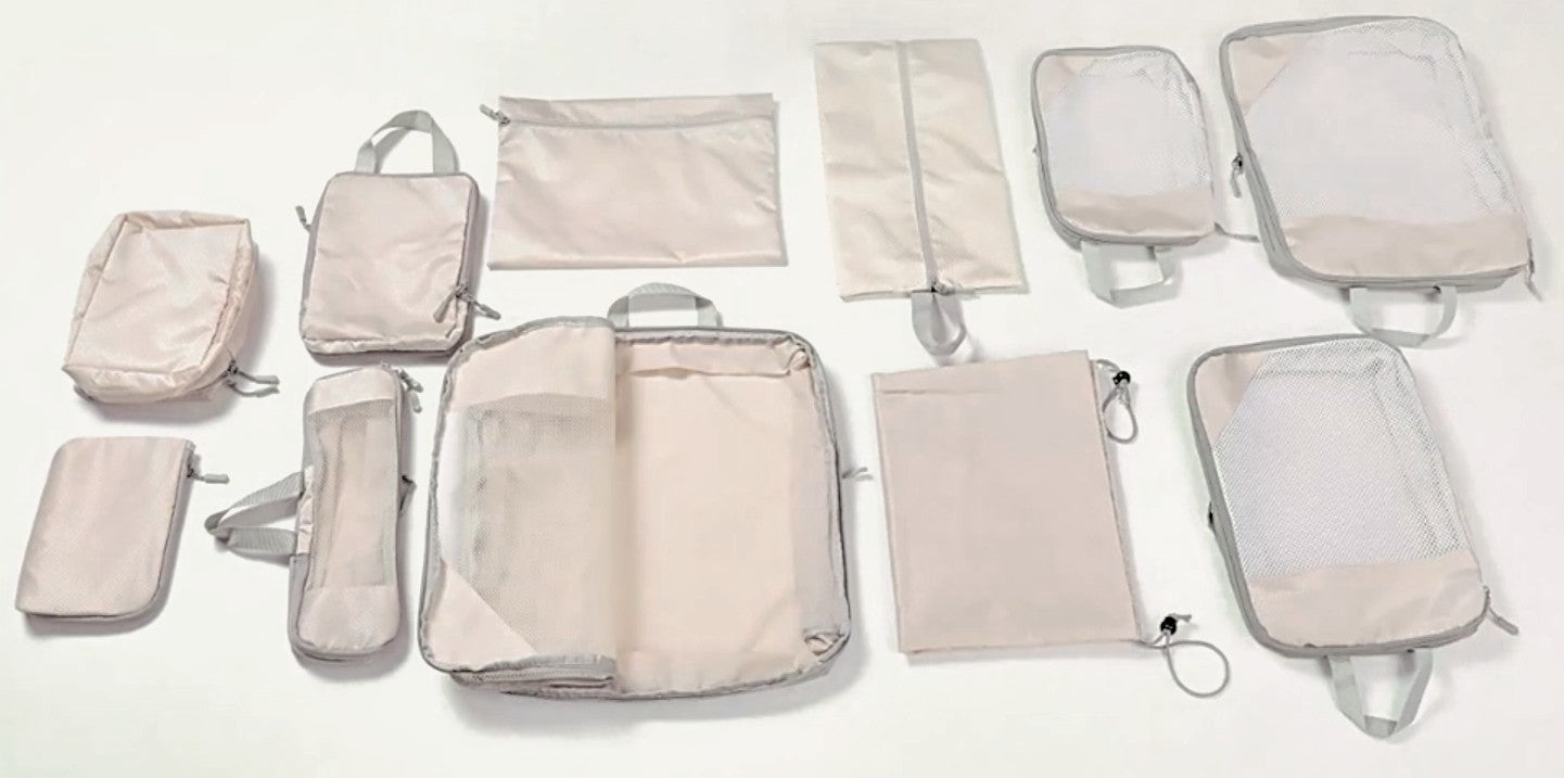 4-Set Compression Packing Cubes, Durable Travel Organizer