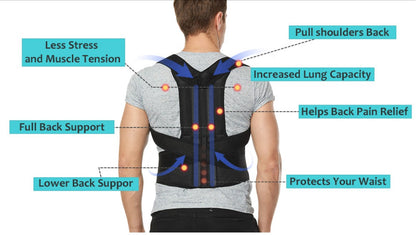 Back Support Brace / Posture Corrector, Unisex