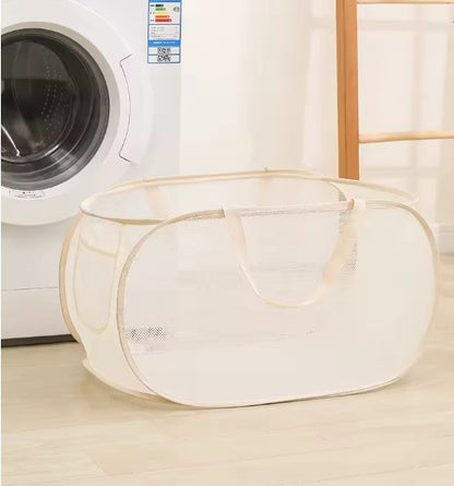 Foldable, Portable, and Multi-Purpose Mesh Laundry Basket
