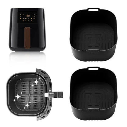 Silicone Air Fryer Square Liners with Handles