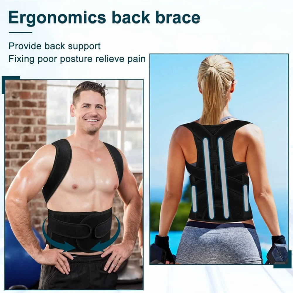 Back Support Brace / Posture Corrector, Unisex