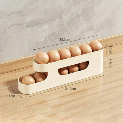 Rolling Egg Organizer, Space Saving for Refrigerator Storage