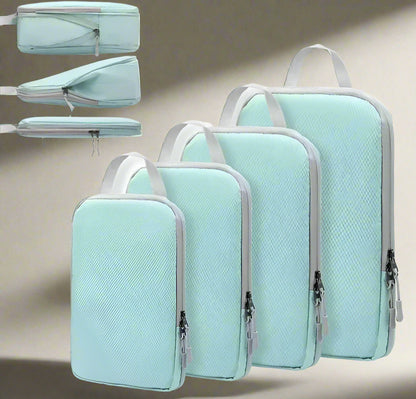 4-Set Compression Packing Cubes, Durable Travel Organizer