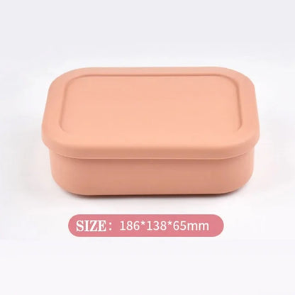BPA Free Silicone Bento Lunch Box, 3 Compartments