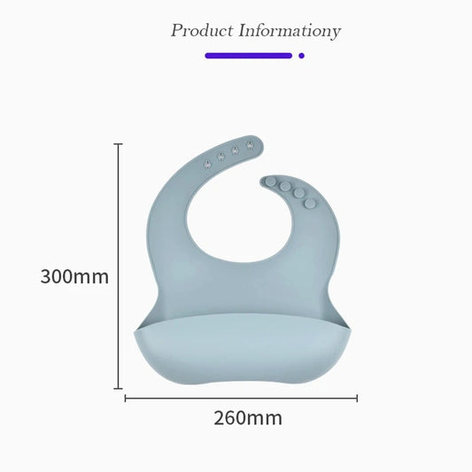 Baby/Toddler BPA Free Silicone Adjustable Bibs