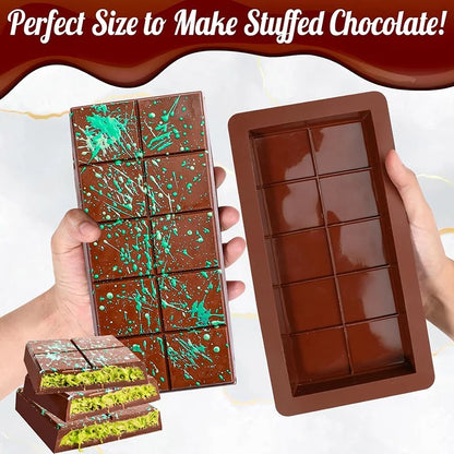 Silicone Dubai Pistachio Chocolate Bar Molds
