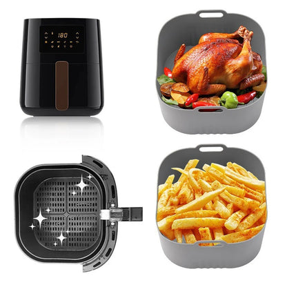 Silicone Air Fryer Square Liners with Handles