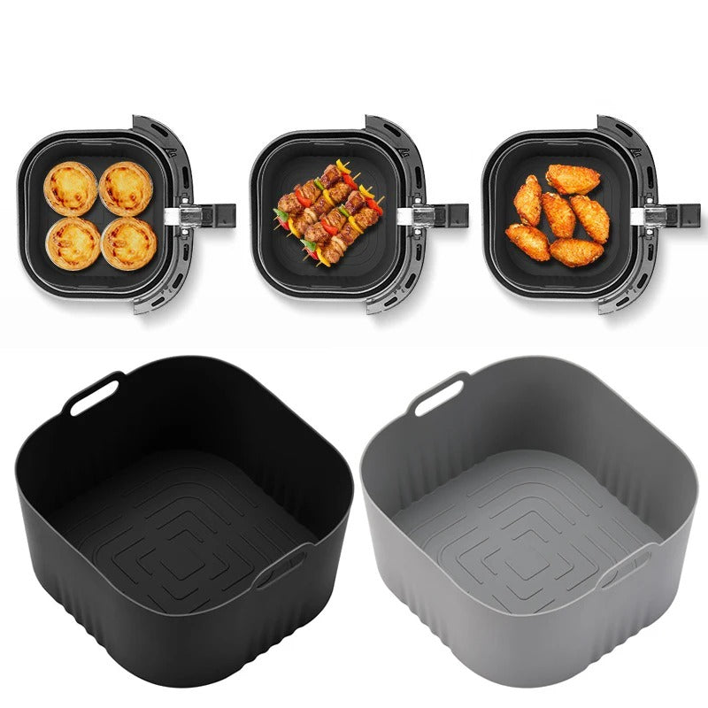 Silicone Air Fryer Square Liners with Handles