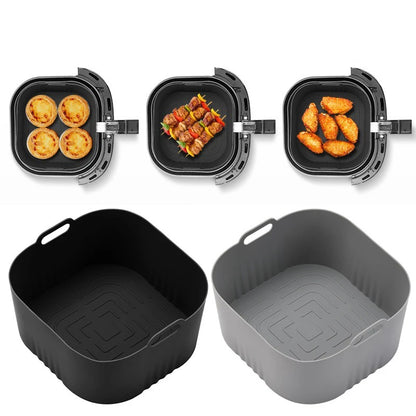 Silicone Air Fryer Square Liners with Handles