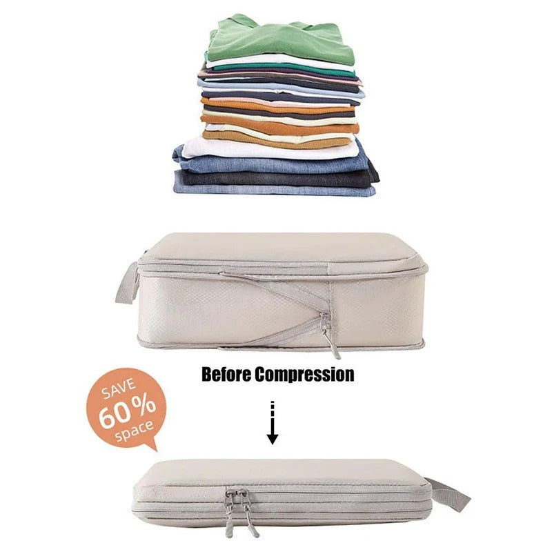 4-Set Compression Packing Cubes, Durable Travel Organizer