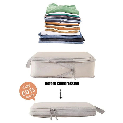 4-Set Compression Packing Cubes, Durable Travel Organizer