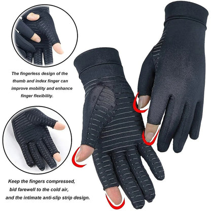 Copper Compression Gloves, Pain Relief & Enhanced Mobility