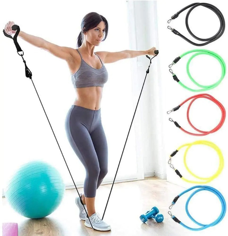 Resistance Bands Set, Stackable Up to 150LB