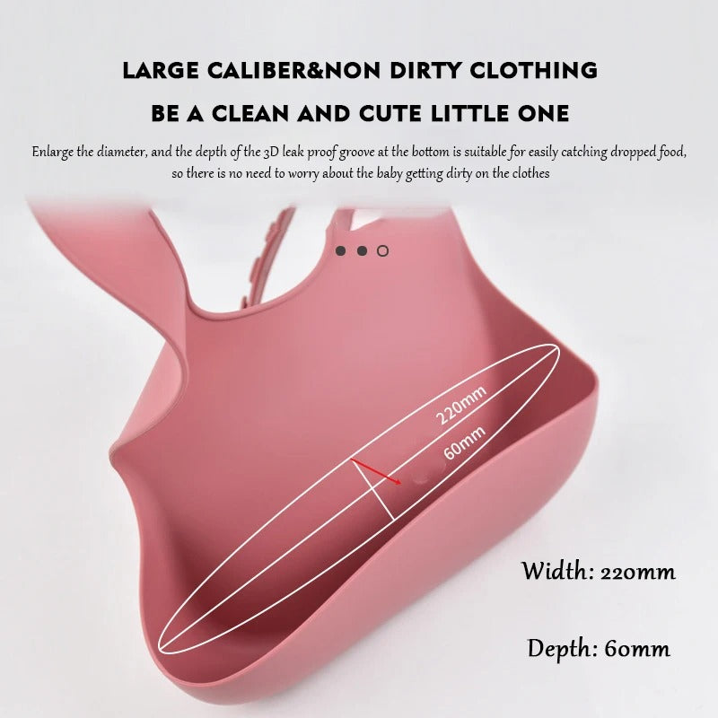 Baby/Toddler BPA Free Silicone Adjustable Bibs