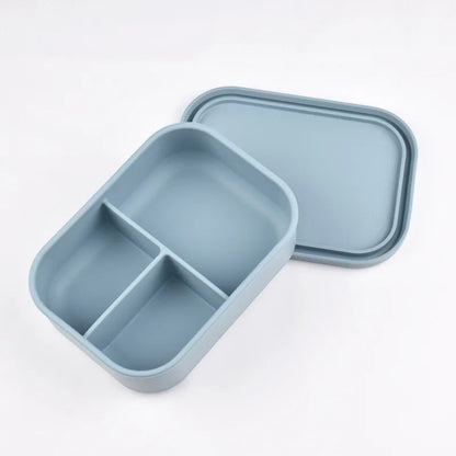 BPA Free Silicone Bento Lunch Box, 3 Compartments