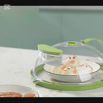 Microwave Splash Heating Cover with Water Steamer