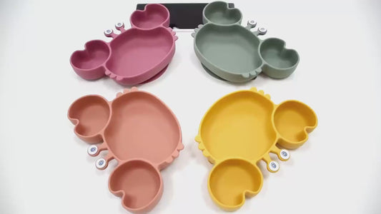 Baby/Toddler BPA Free Silicone Suction Plate with Fork & Spoon