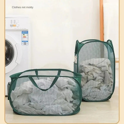 Foldable, Portable, and Multi-Purpose Mesh Laundry Basket